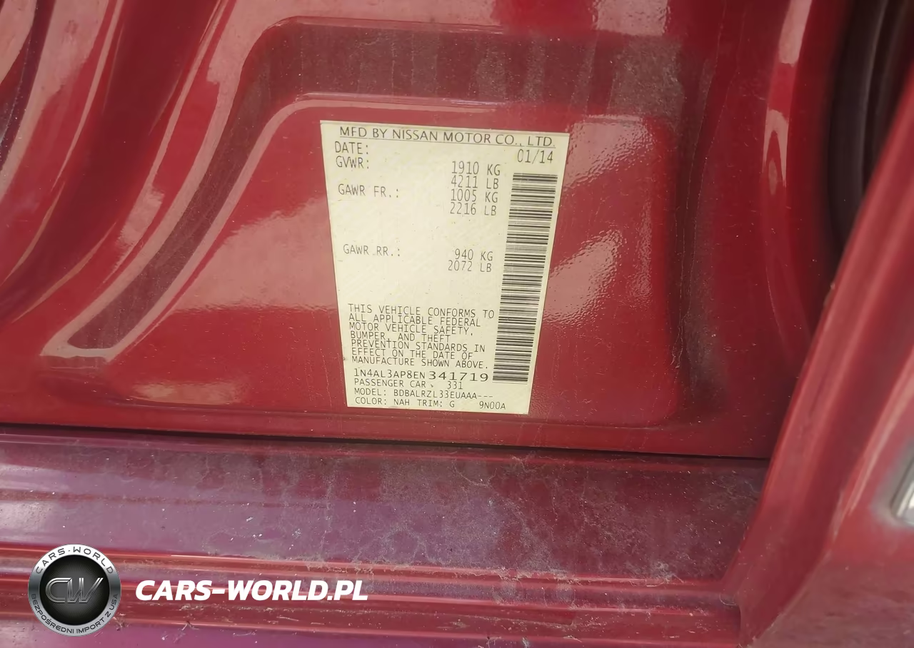 2014 Nissan Altima 2.5 S VIN:1N4AL3AP8EN341719 - 9
