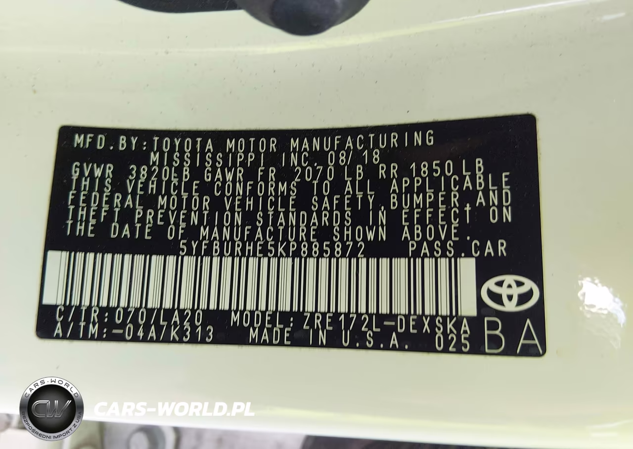 2019 Toyota Corolla Xse VIN:5YFBURHE5KP885872 - 9