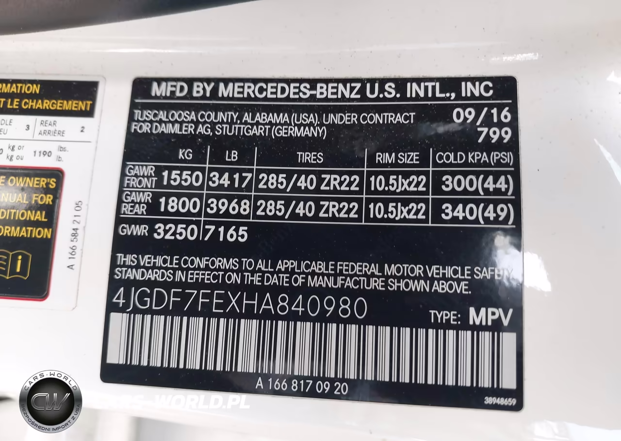 2017 Mercedes-Benz Amg Gls 63 4Matic VIN:4JGDF7FEXHA840980 - 9