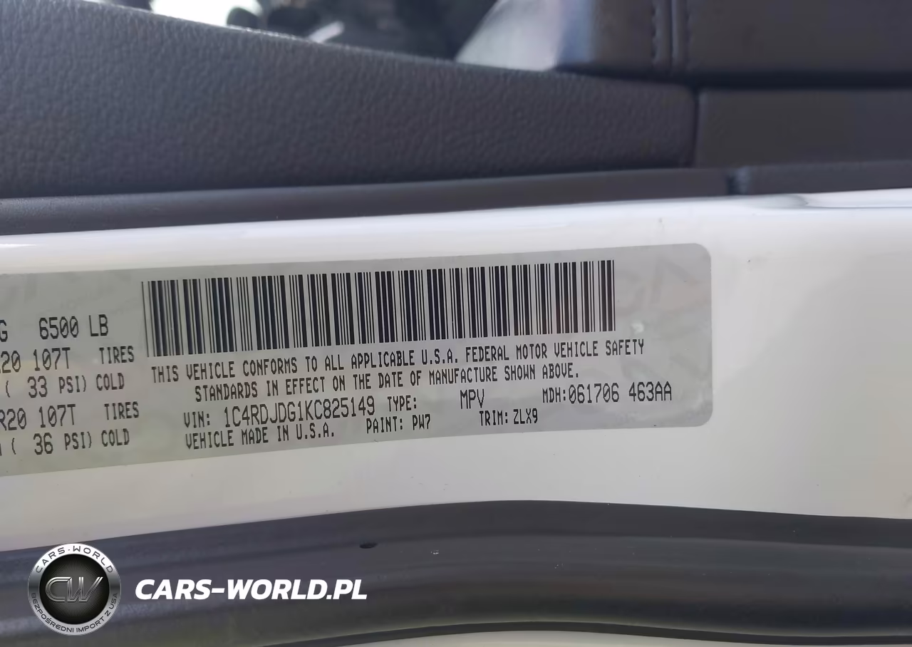 2019 Dodge Durango Gt Plus Awd VIN:1C4RDJDG1KC825149 - 9