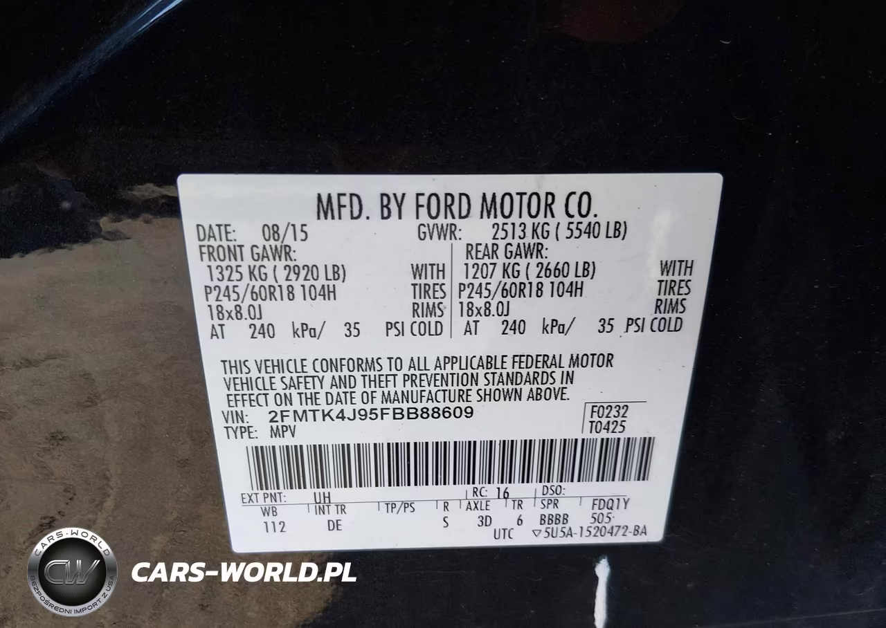 2015 Ford Edge Sel VIN:2FMTK4J95FBB88609 - 9