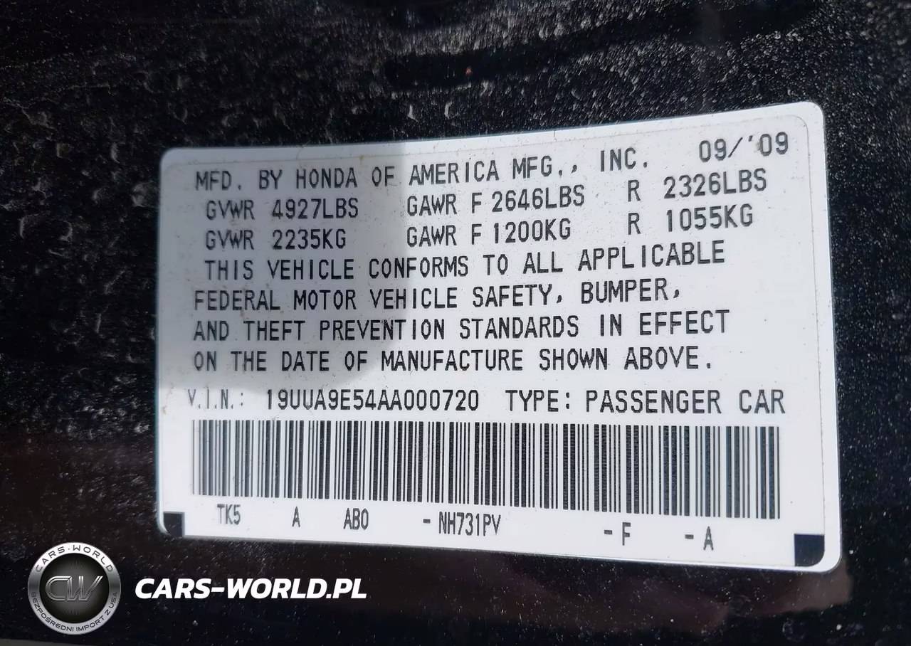 2010 Acura Tl 3.7 VIN:19UUA9E54AA000720 - 9