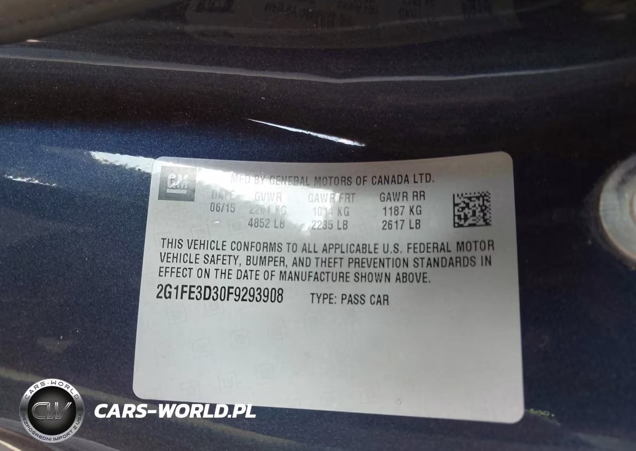 2015 Chevrolet Camaro 2Lt VIN:2G1FE3D30F9293908 - 9