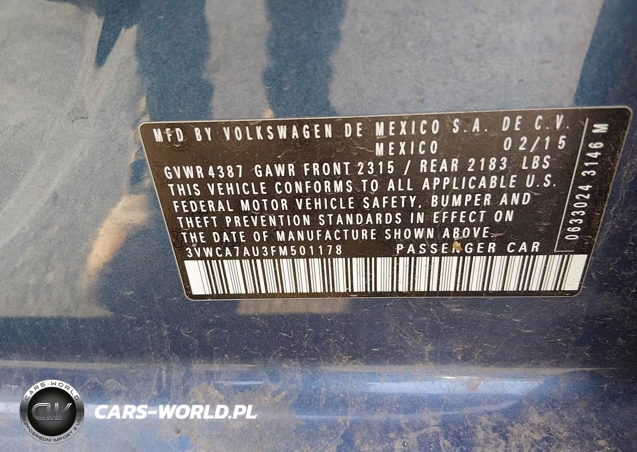 2015 Volkswagen Golf Sportwagen Tdi Sel 4-Door VIN:3VWCA7AU3FM501178 - 9