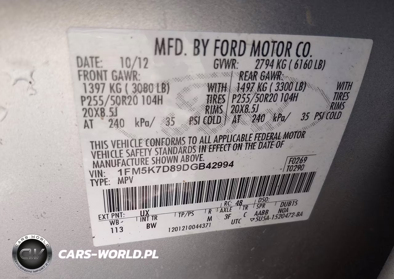 2013 Ford Explorer Xlt VIN:1FM5K7D89DGB42994 - 9