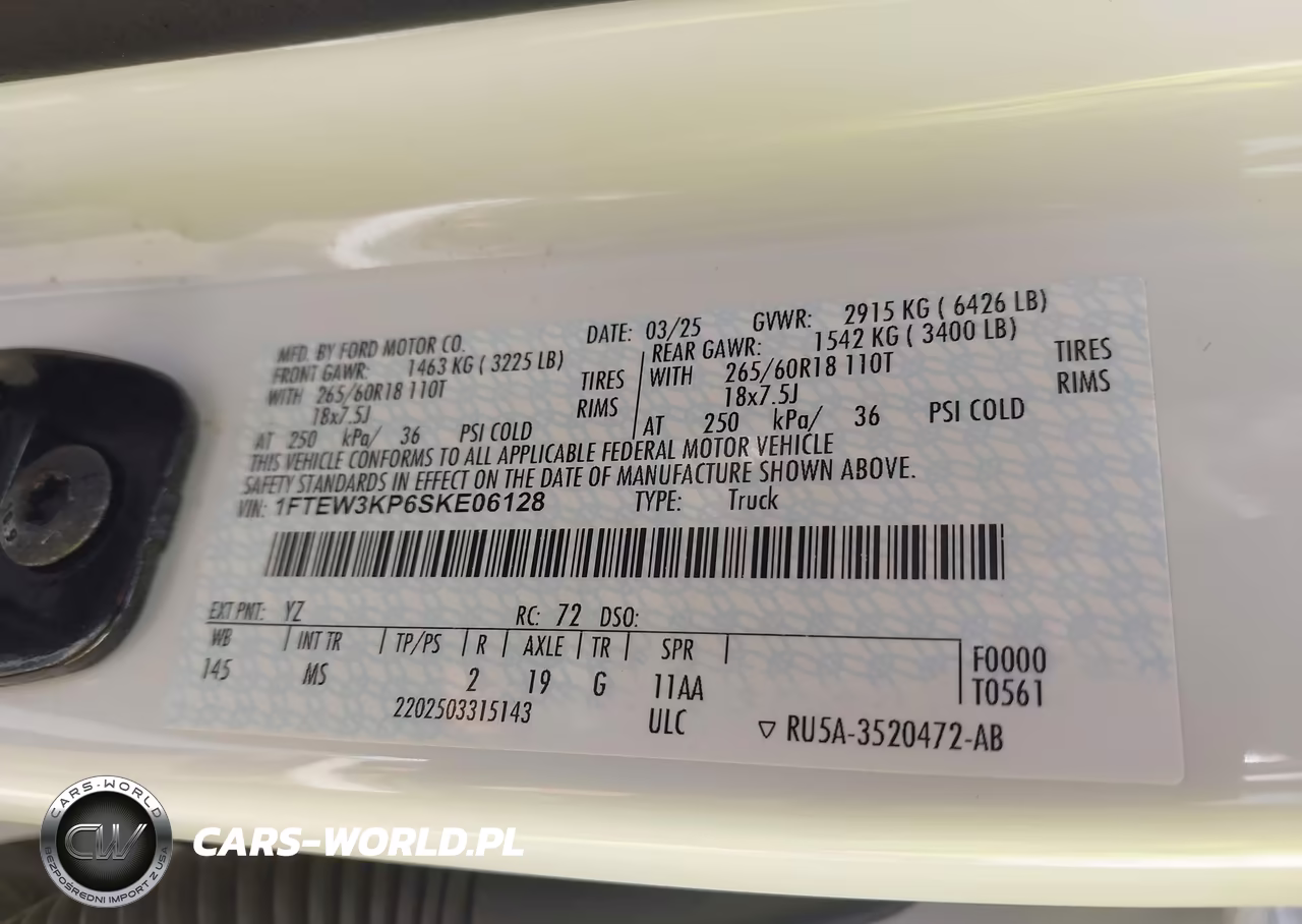 2025 Ford F-150 Xlt VIN:1FTEW3KP6SKE06128 - 9