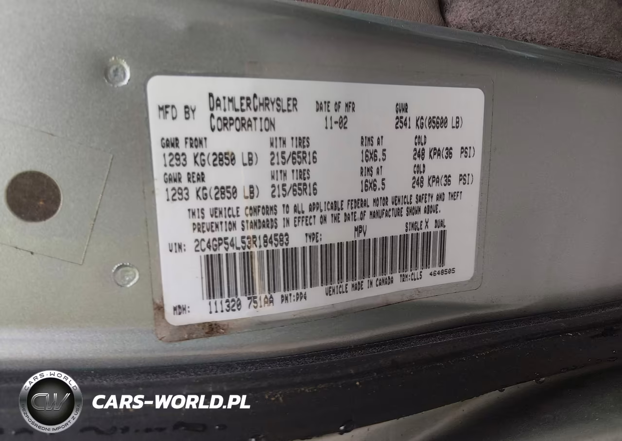 2003 Chrysler Town & Country Lxi VIN:2C4GP54L53R184583 - 9