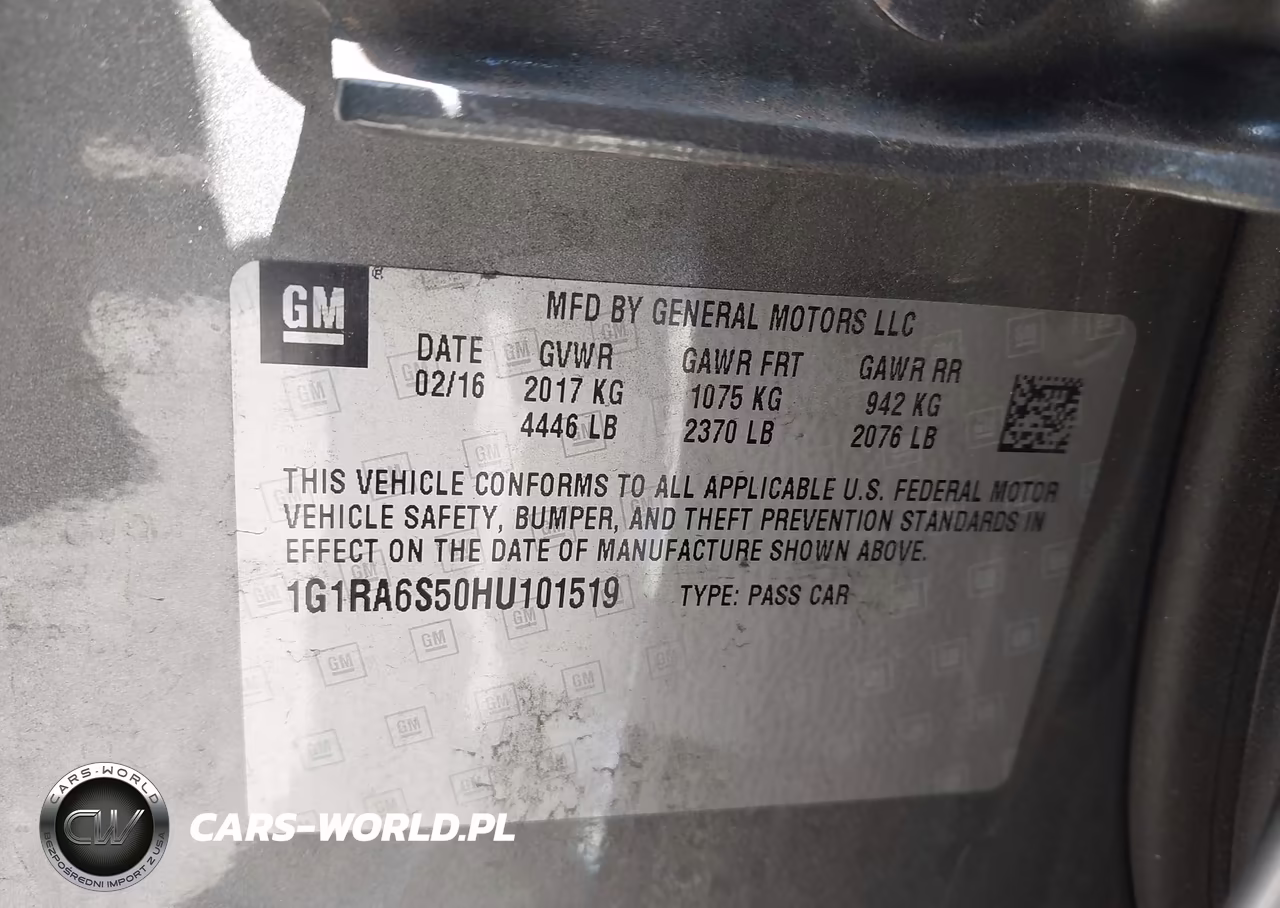 2017 Chevrolet Volt Lt VIN:1G1RA6S50HU101519 - 9