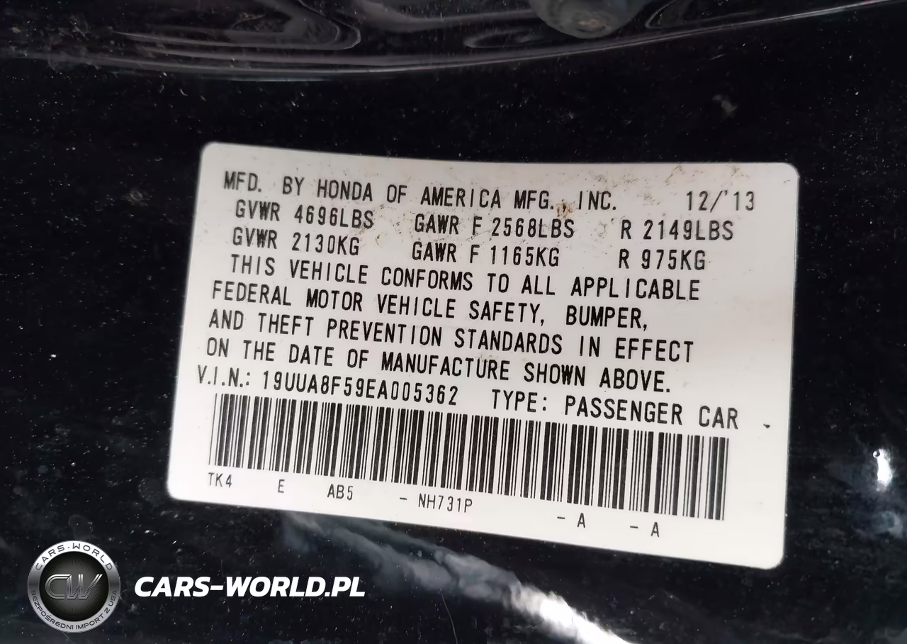 2014 Acura Tl 3.5 VIN:19UUA8F59EA005362 - 9
