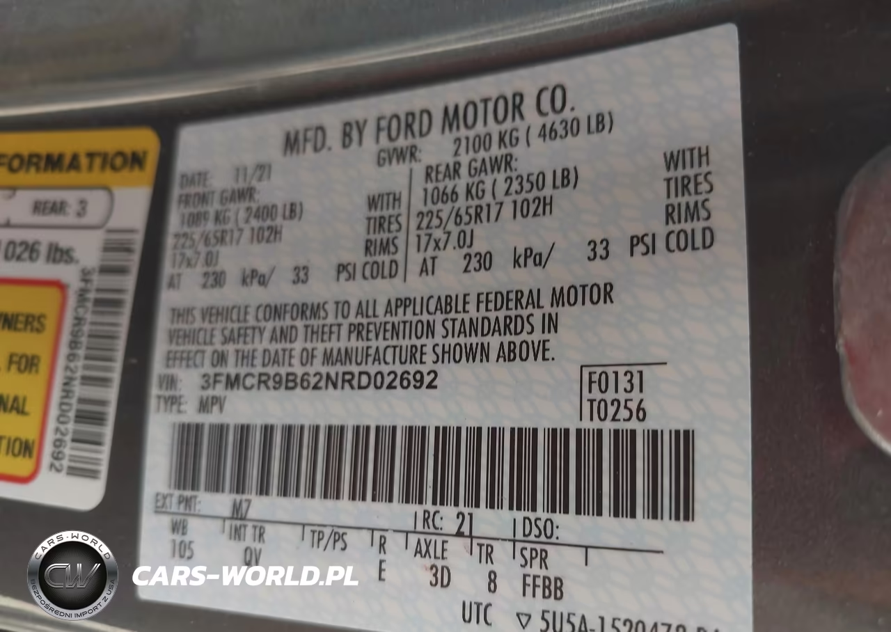 2022 Ford Bronco Sport Big Bend VIN:3FMCR9B62NRD02692 - 9