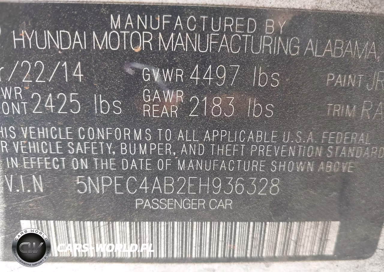 2014 Hyundai Sonata Limited 2.0T VIN:5NPEC4AB2EH936328 - 9
