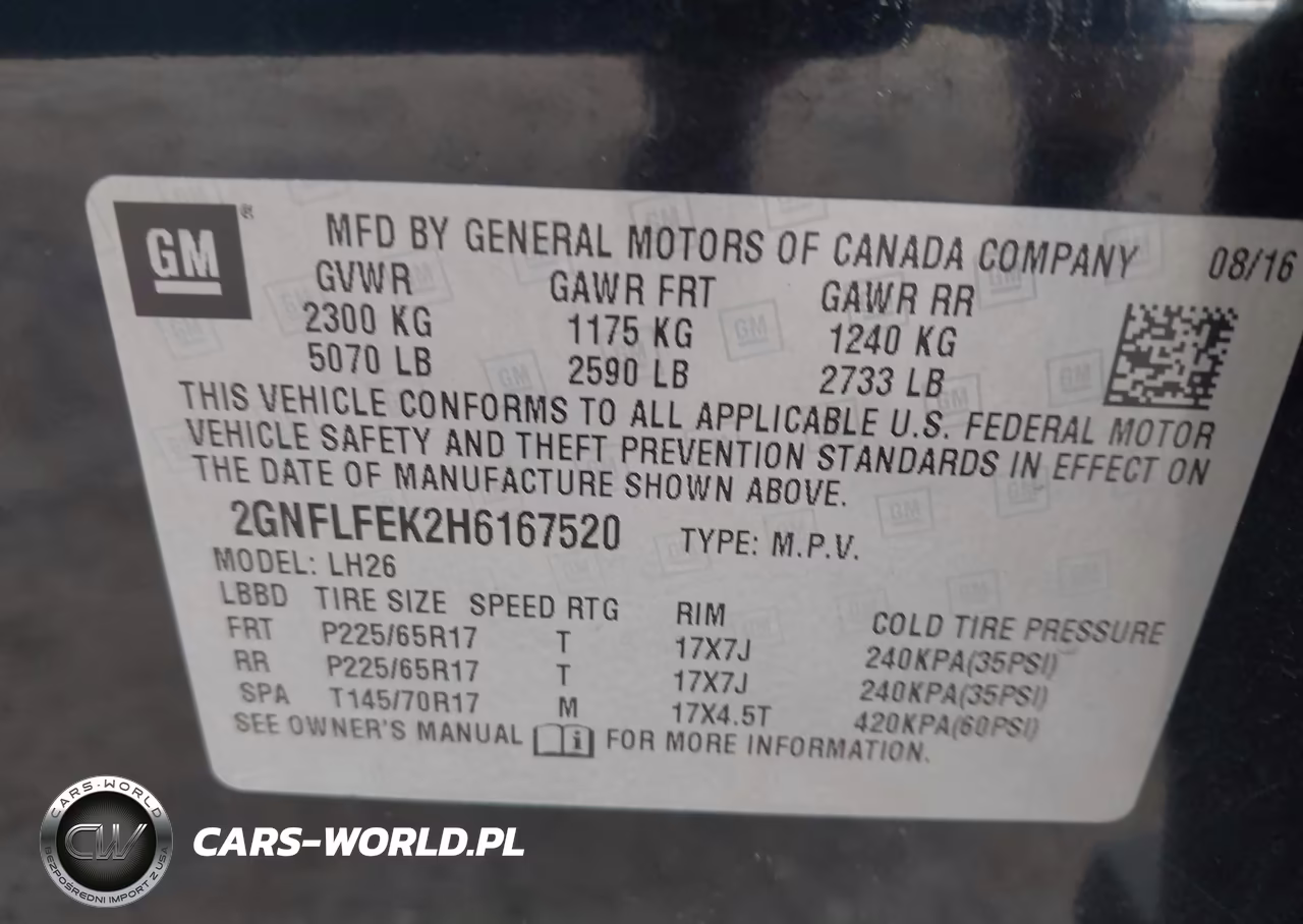2017 Chevrolet Equinox Lt VIN:2GNFLFEK2H6167520 - 9