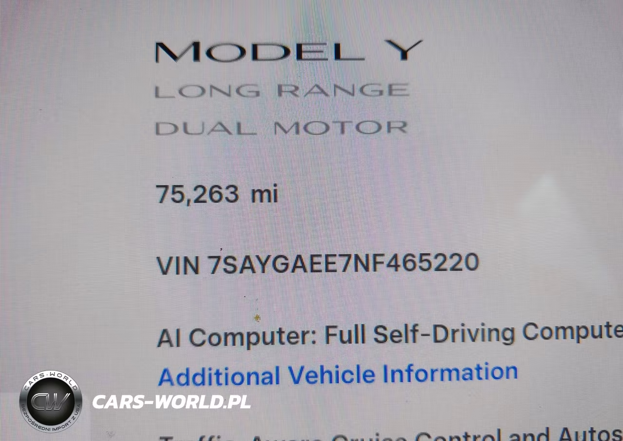 2022 Tesla Model Y Long Range Dual Motor All-Wheel Drive VIN:7SAYGAEE7NF465220 - 15