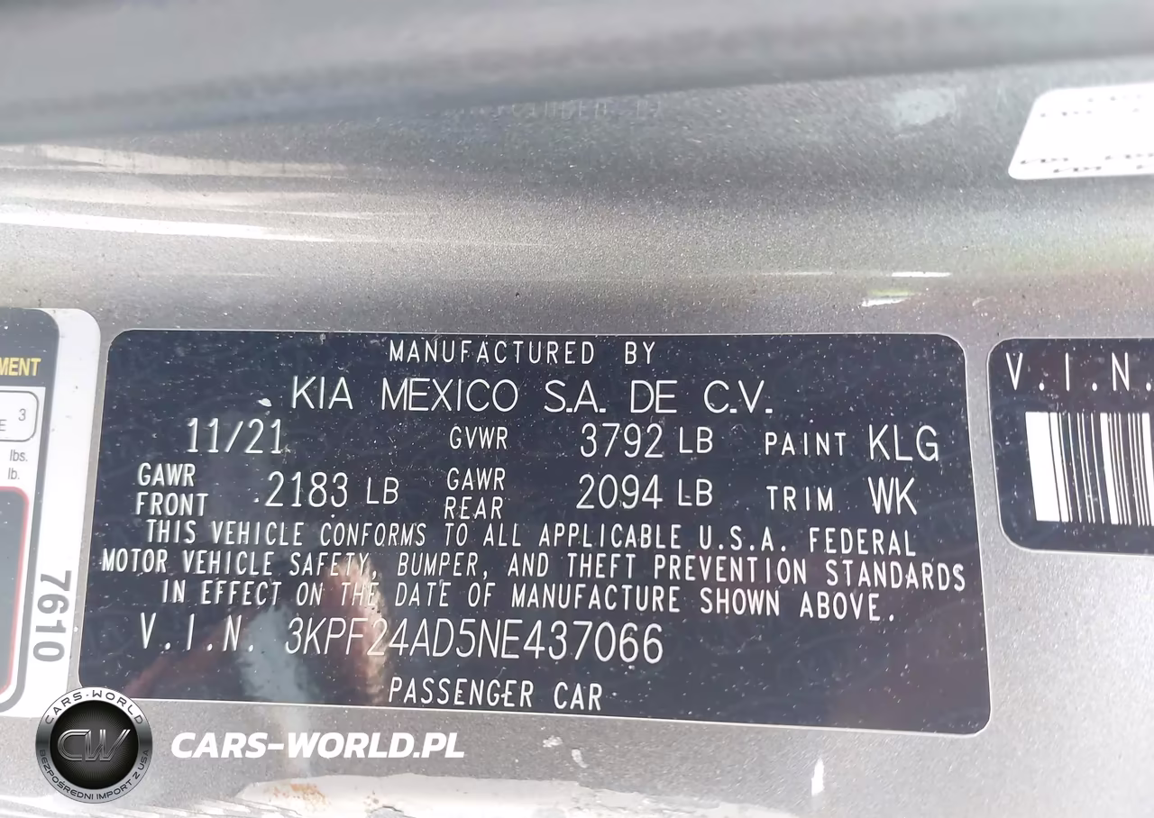 2022 Kia Forte Lxs VIN:3KPF24AD5NE437066 - 9