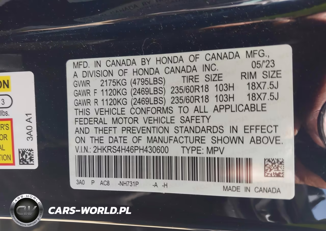 2023 Honda Cr-V Ex Awd VIN:2HKRS4H46PH430600 - 9