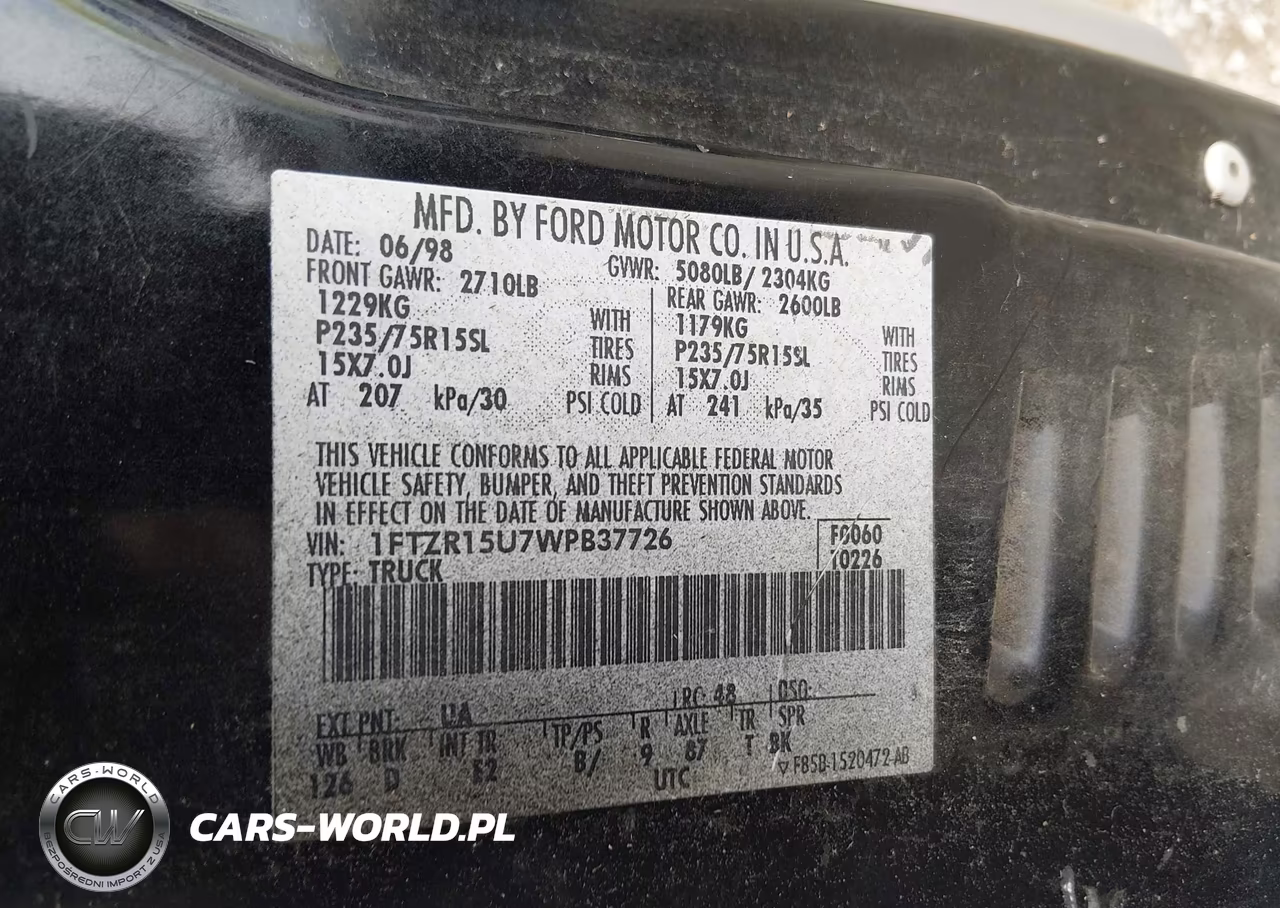 1998 Ford Ranger Splash-Xl-Xlt VIN:1FTZR15U7WPB37726 - 9