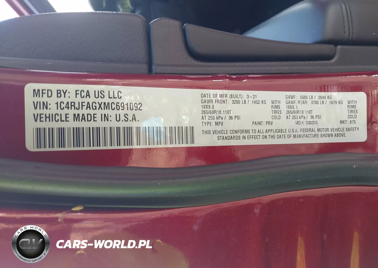 2021 Jeep Grand Cherokee Laredo E 4X4 VIN:1C4RJFAGXMC691092 - 9