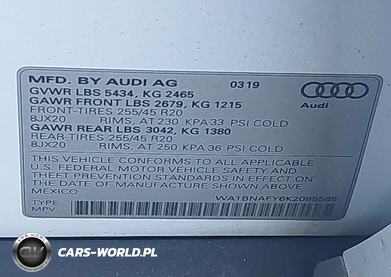 2019 Audi Q5 45 Premium VIN:WA1BNAFY6K2085585 - 9