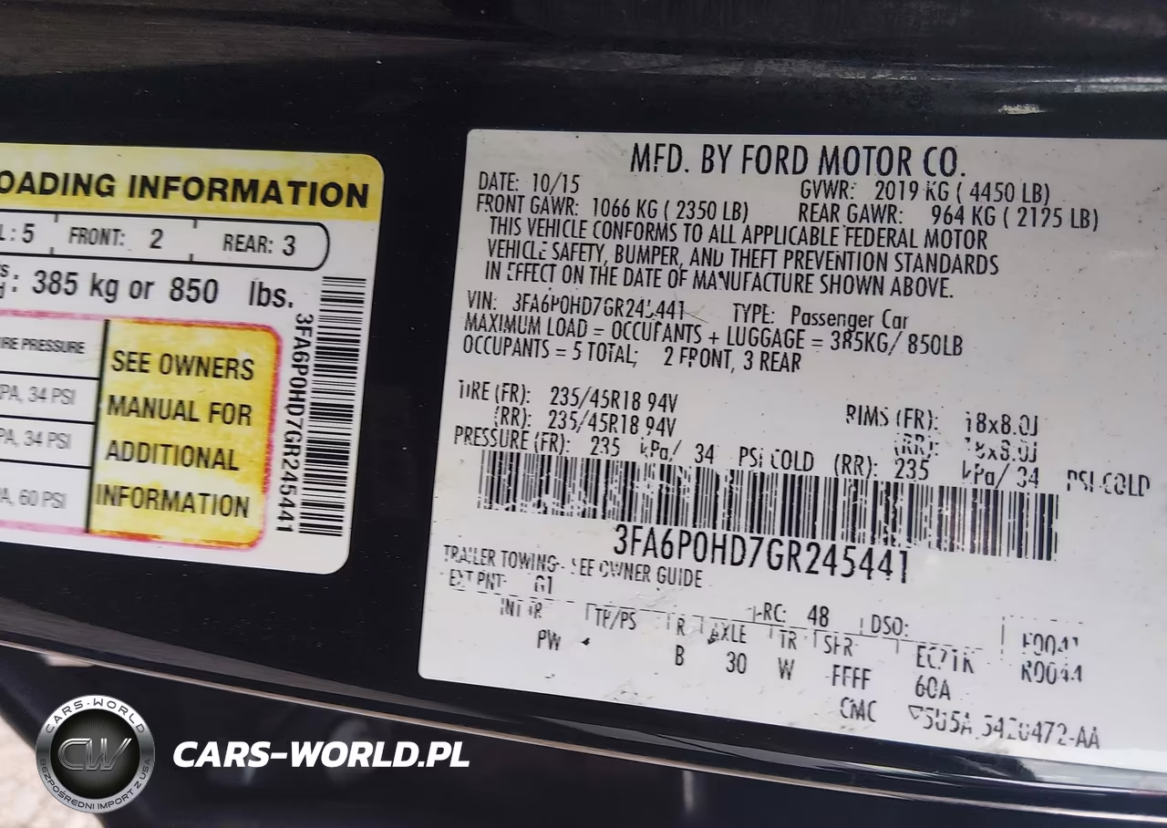 2016 Ford Fusion Se VIN:3FA6P0HD7GR245441 - 9