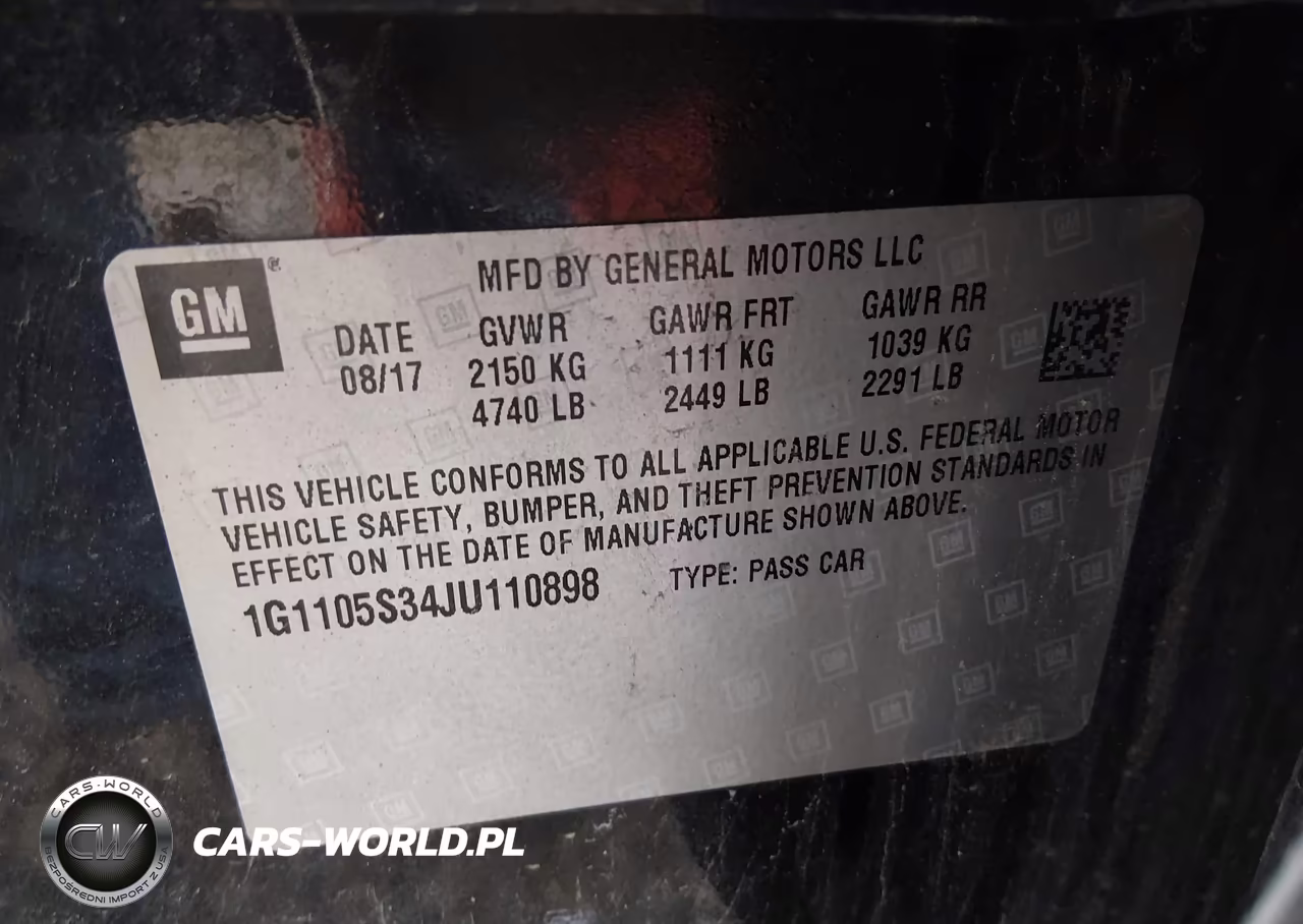 2018 Chevrolet Impala 1Lt VIN:1G1105S34JU110898 - 9
