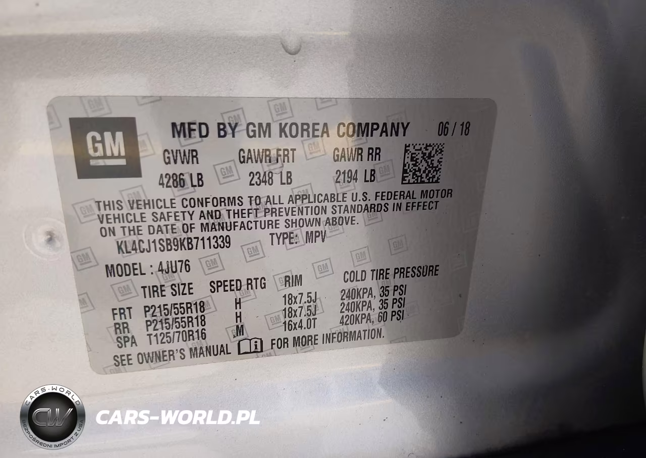 2019 Buick Encore Fwd Sport Touring VIN:KL4CJ1SB9KB711339 - 9