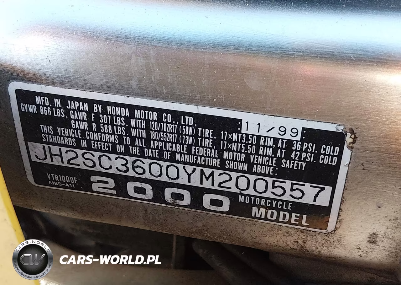 2000 Honda Vtr1000 F VIN:JH2SC3600YM200557 - 10