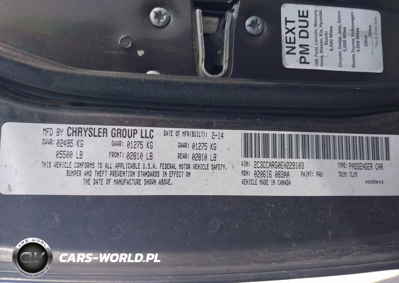 2014 Chrysler 300 VIN:2C3CCARG0EH229103 - 9
