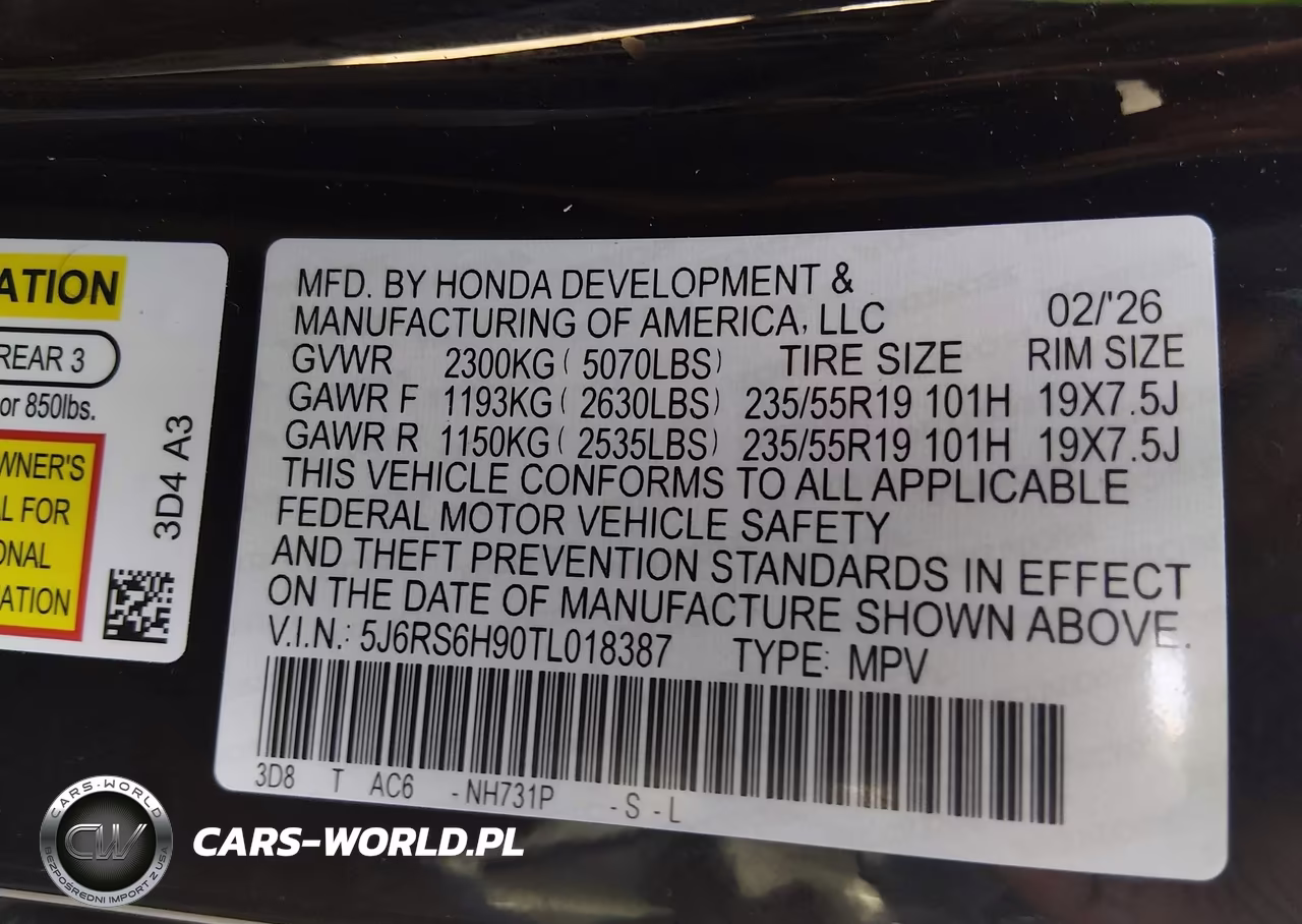 2026 Honda Cr-V Hybrid Awd Sport Touring VIN:5J6RS6H90TL018387 - 9