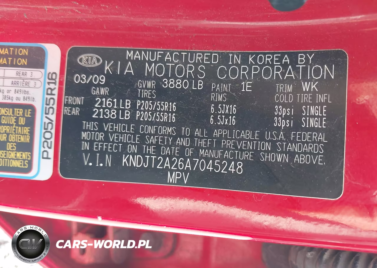 2010 Kia Soul + VIN:KNDJT2A26A7045248 - 9