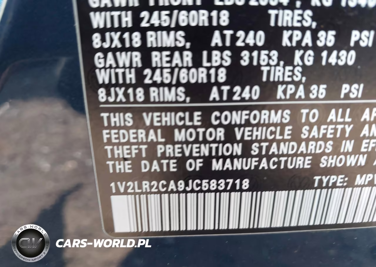 2018 Volkswagen Atlas 3.6L V6 Se-3.6L V6 Se W-Technology VIN:1V2LR2CA9JC583718 - 9