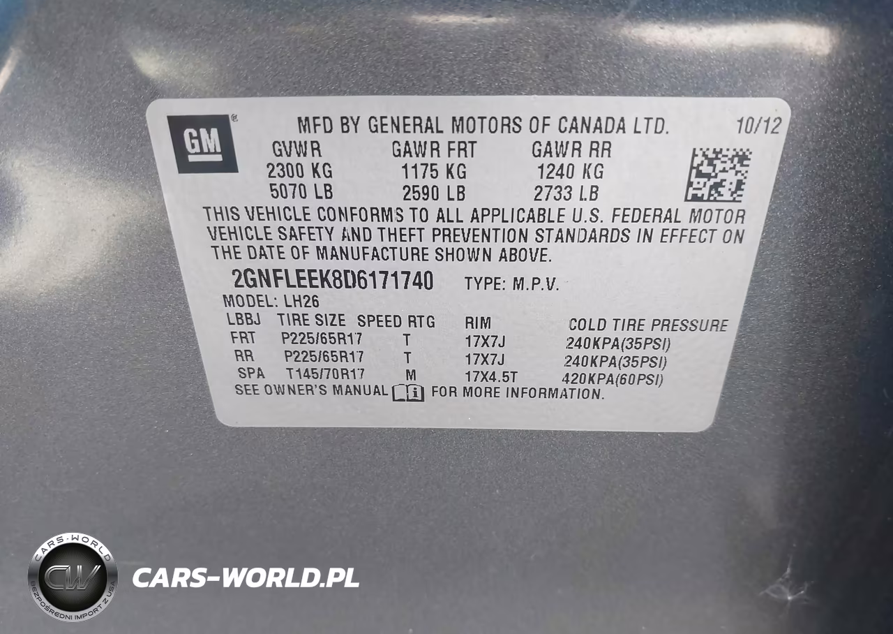 2013 Chevrolet Equinox 1Lt VIN:2GNFLEEK8D6171740 - 9