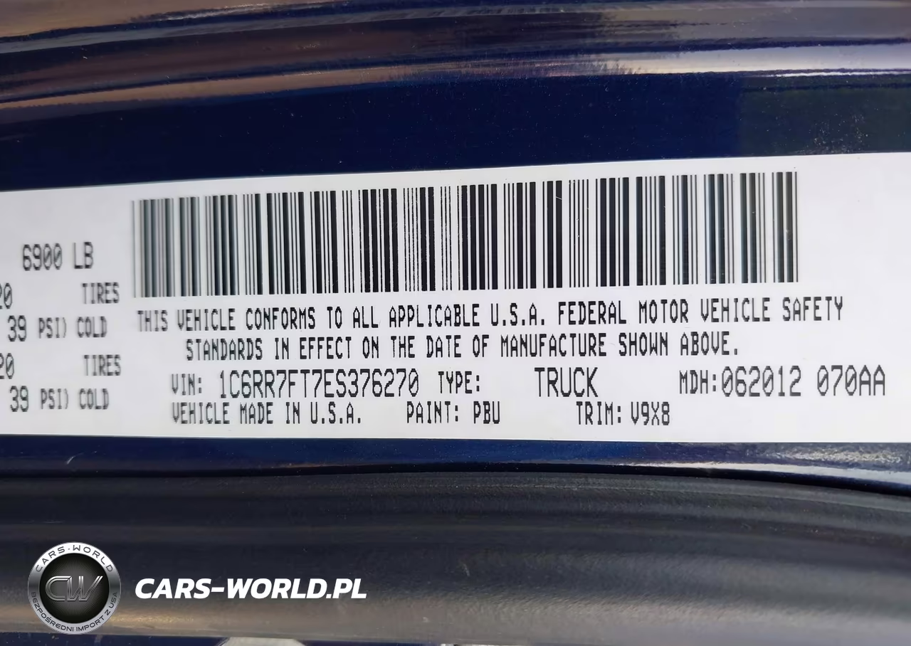 2014 Ram 1500 Express VIN:1C6RR7FT7ES376270 - 9