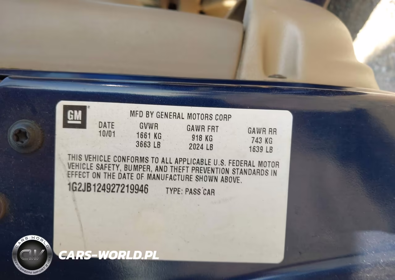 2002 Pontiac Sunfire Se VIN:1G2JB124927219946 - 9
