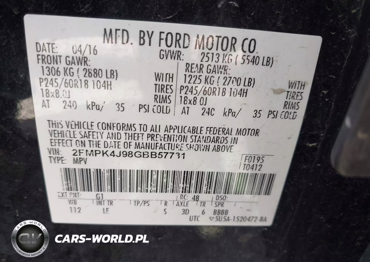 2016 Ford Edge Sel VIN:2FMPK4J98GBB57731 - 9