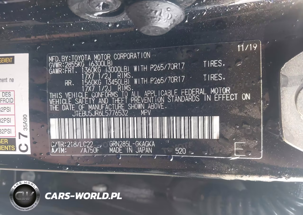 2020 Toyota 4Runner Trd Off Road Premium VIN:JTEBU5JR6L5776532 - 9