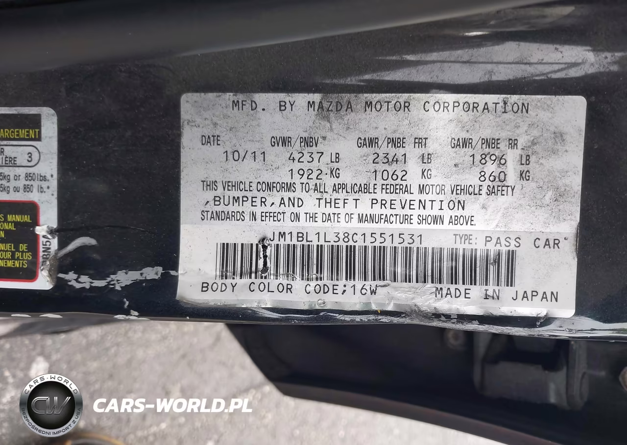 2012 Mazda Mazdaspeed3 Touring VIN:JM1BL1L38C1551531 - 9