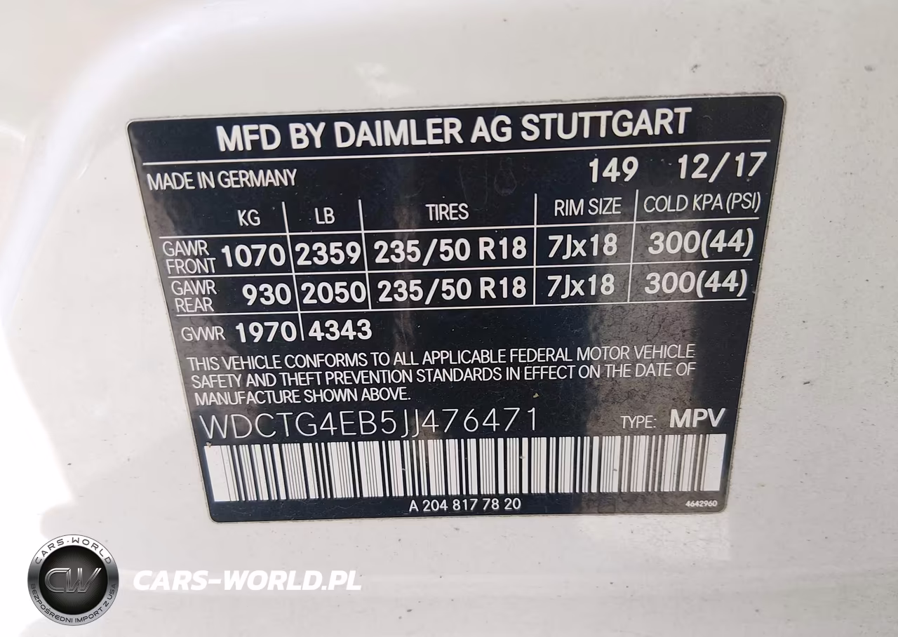 2018 Mercedes-Benz Gla 250 VIN:WDCTG4EB5JJ476471 - 9