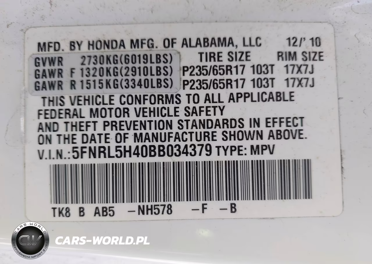 2011 Honda Odyssey Ex VIN:5FNRL5H40BB034379 - 9