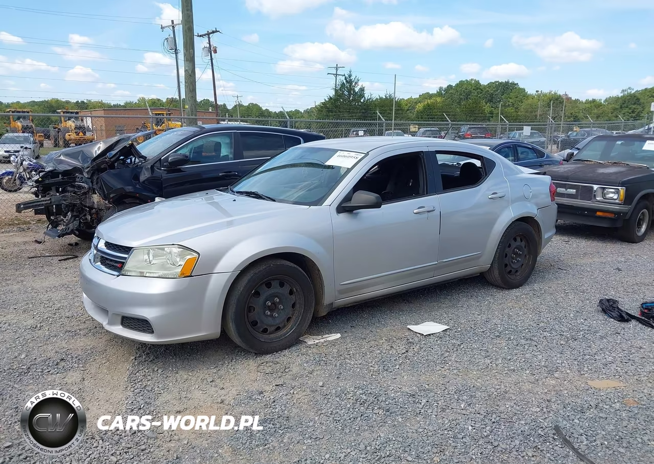 2012 Dodge Avenger Se VIN:1C3CDZAG3CN264326 - 2