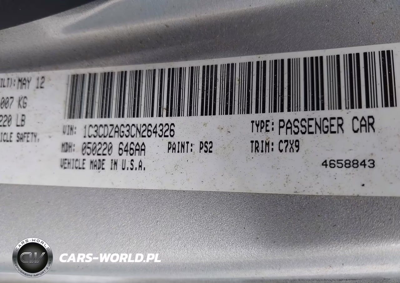 2012 Dodge Avenger Se VIN:1C3CDZAG3CN264326 - 9
