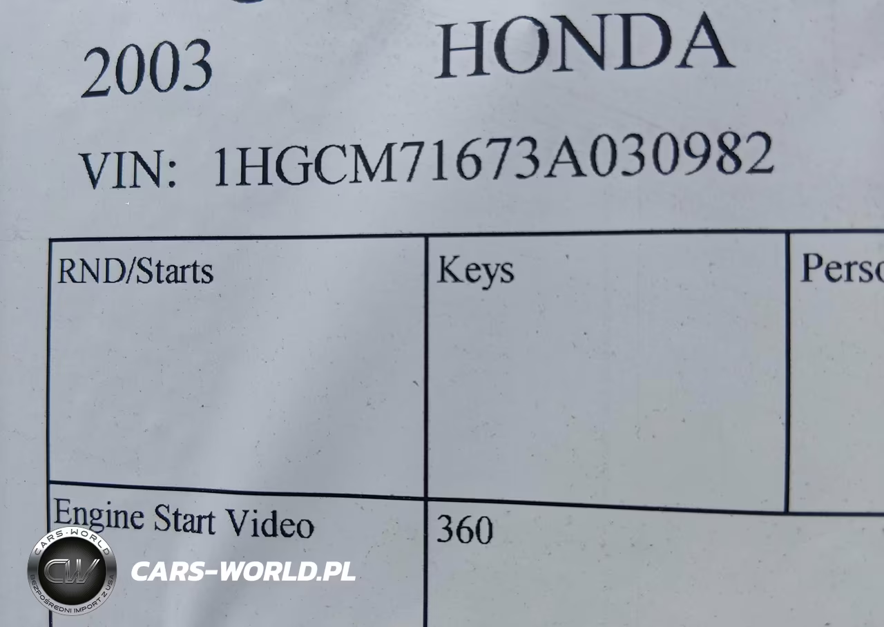 2003 Honda Accord 2.4 Ex VIN:1HGCM71673A030982 - 9