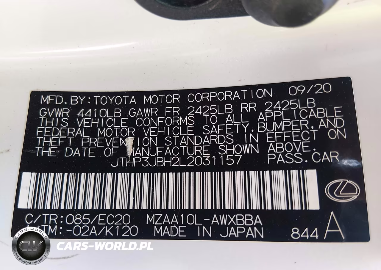 2020 Lexus Ux 200 VIN:JTHP3JBH2L2031157 - 9