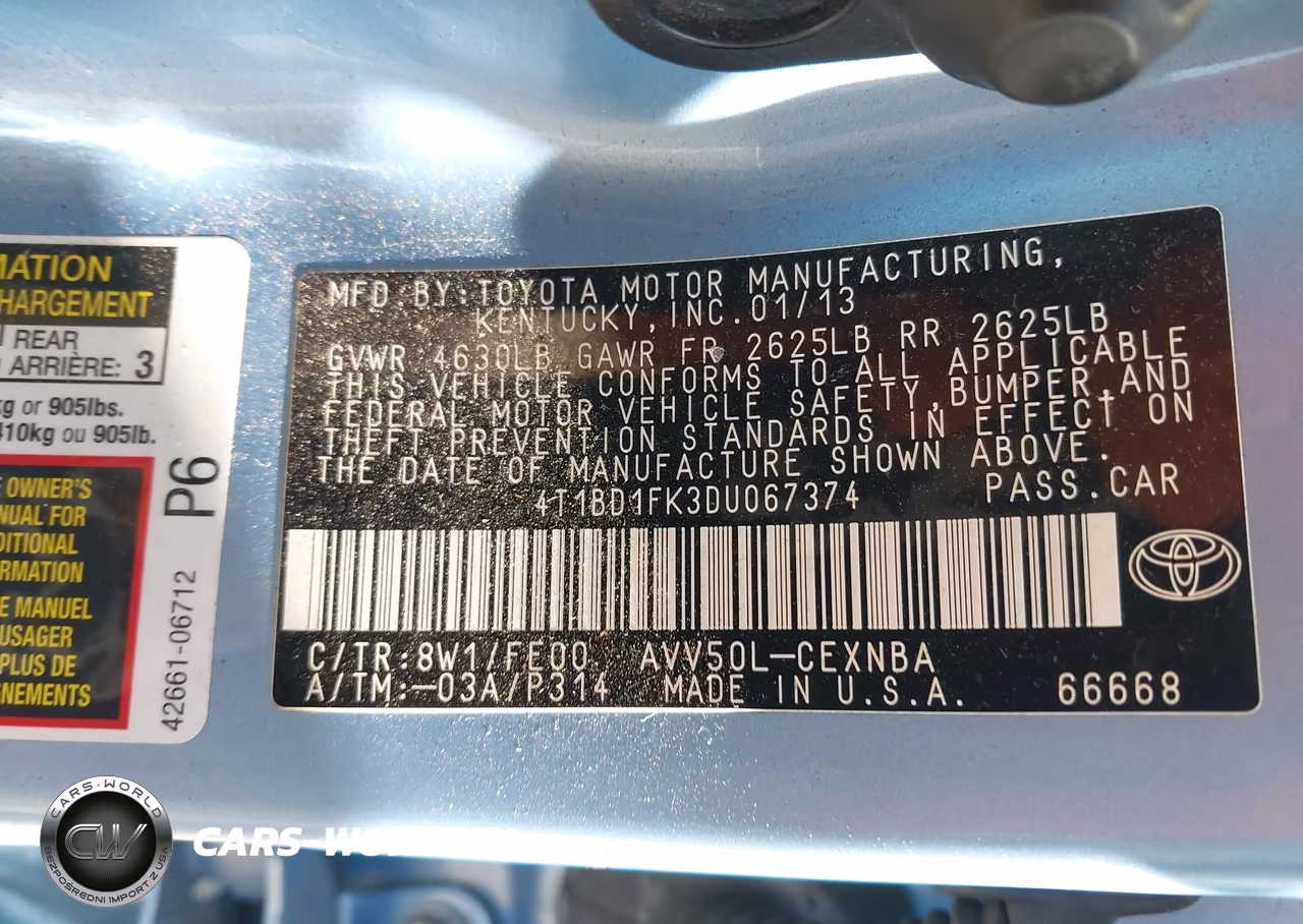 2013 Toyota Camry Hybrid Le VIN:4T1BD1FK3DU067374 - 9