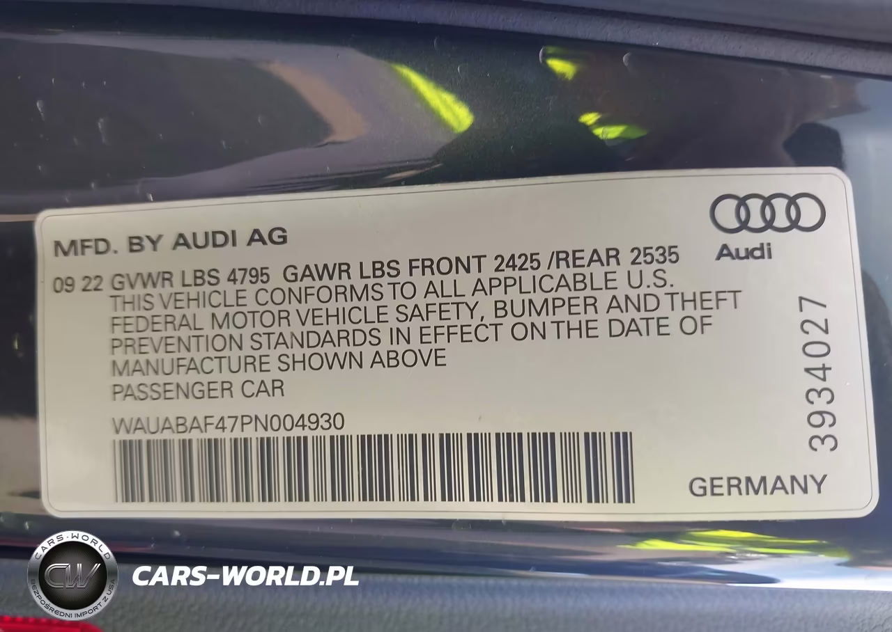 2023 Audi A4 Premium 40 Tfsi Quattro S Tronic VIN:WAUABAF47PN004930 - 9