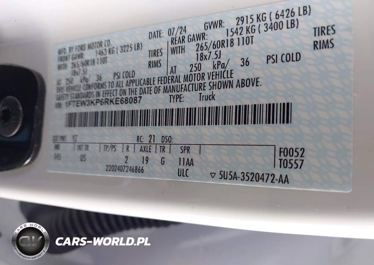 2024 Ford F-150 Xlt VIN:1FTEW3KP6RKE68087 - 9