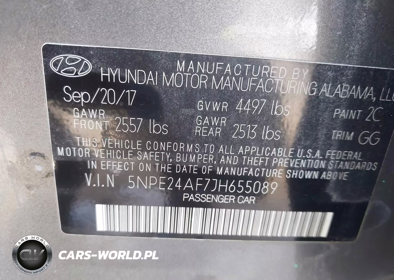 2018 Hyundai Sonata Se VIN:5NPE24AF7JH655089 - 9