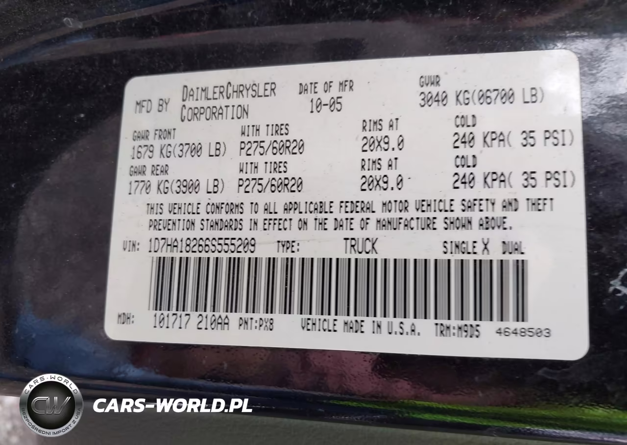 2006 Dodge Ram 1500 St VIN:1D7HA18266S555209 - 9