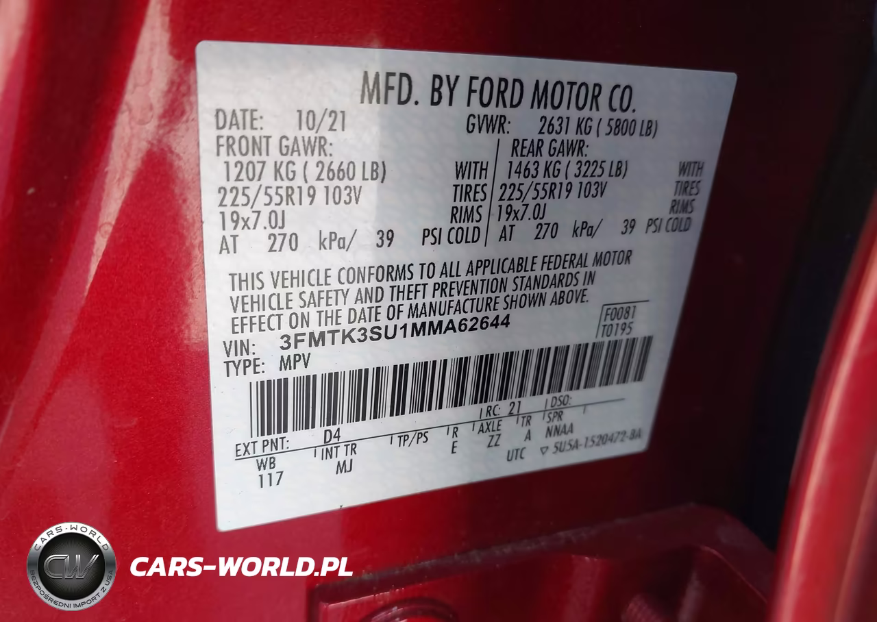 2021 Ford Mustang Mach-E Premium VIN:3FMTK3SU1MMA62644 - 9