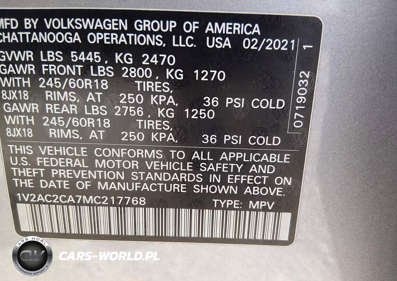 2021 Volkswagen Atlas Cross Sport 2.0T S VIN:1V2AC2CA7MC217768 - 9