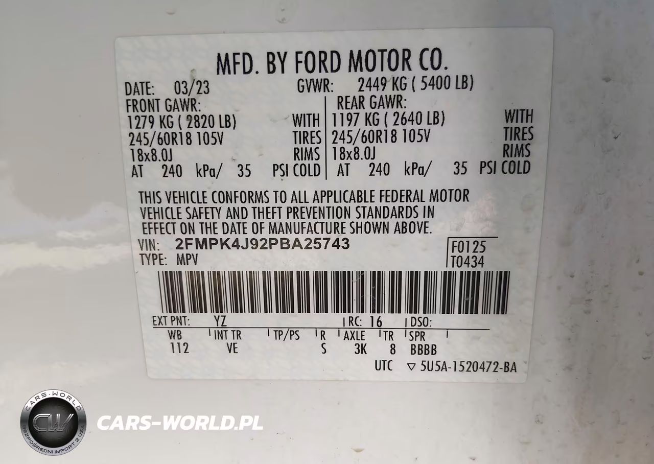 2023 Ford Edge Sel VIN:2FMPK4J92PBA25743 - 9
